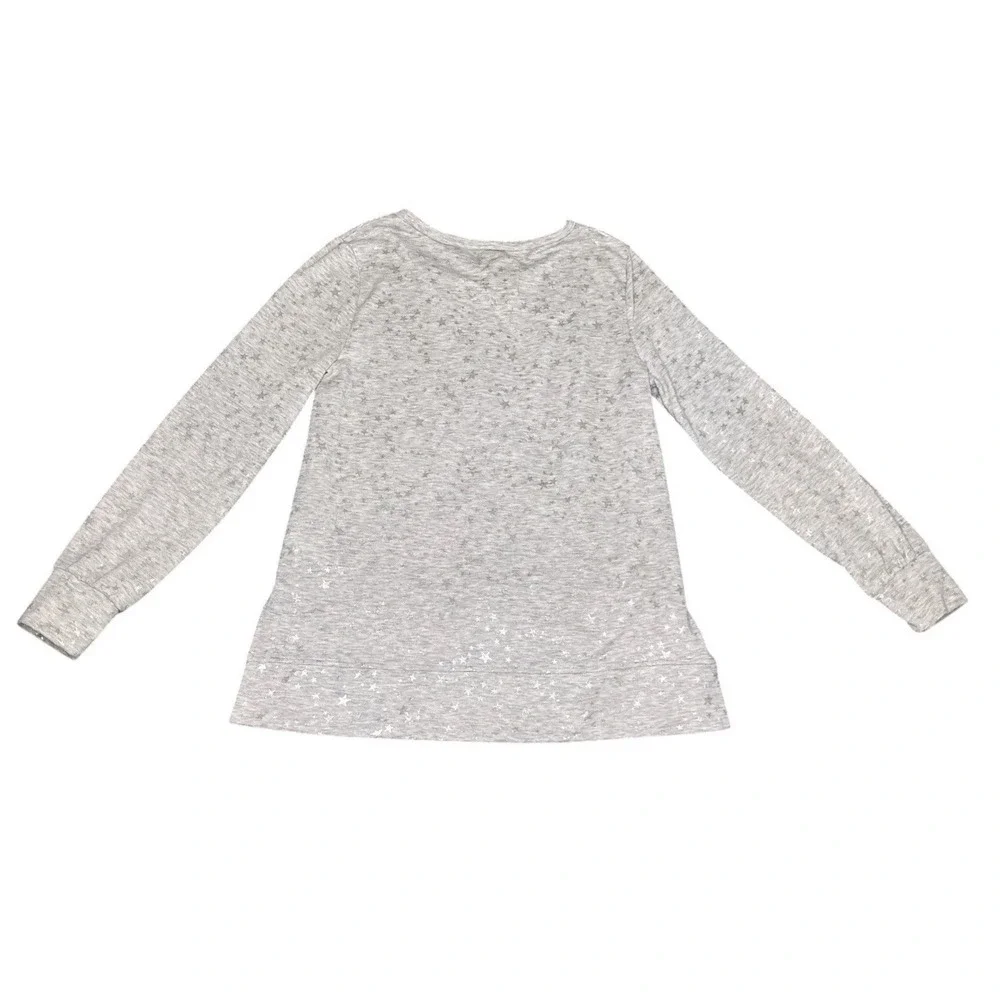 Cupio Blush Knit Pullover Lounge Set S Gray Stars Top Pants Cozy Comfort Sparkle